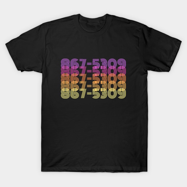 80s - 867-5309 - 80s Music T-Shirt by Design By Leo